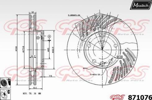 Maxtech 871076.6060 - Bremžu diski ps1.lv