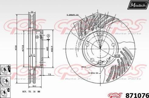 Maxtech 871076.6980 - Bremžu diski ps1.lv