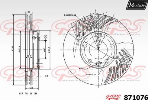 Maxtech 871076.0000 - Bremžu diski ps1.lv