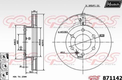 Maxtech 871142.6980 - Bremžu diski ps1.lv