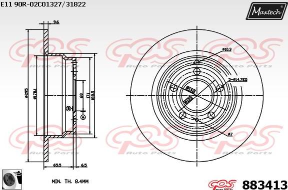 Maxtech 871142 - Bremžu diski ps1.lv