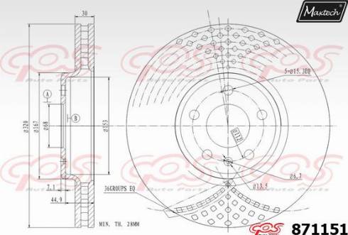 Maxtech 871151.0000 - Bremžu diski ps1.lv