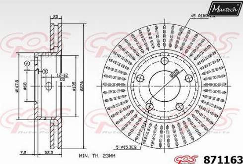 Maxtech 871163.0000 - Bremžu diski ps1.lv