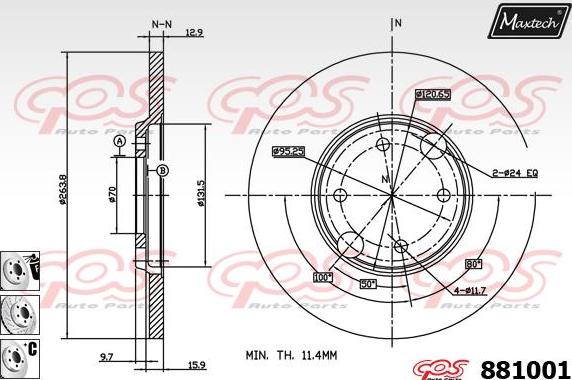 Maxtech 875340 - Bremžu diski ps1.lv