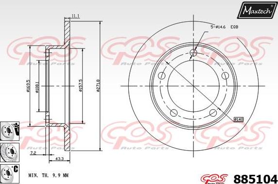 Maxtech 873527 - Bremžu diski ps1.lv