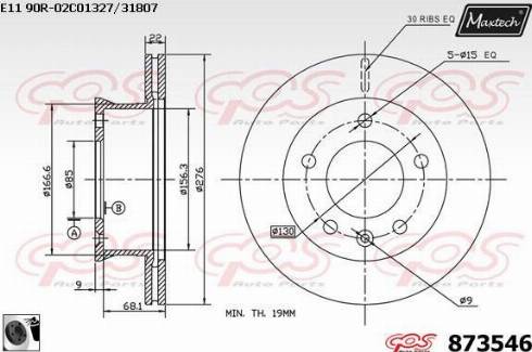 Maxtech 873546.0060 - Bremžu diski ps1.lv