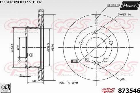 Maxtech 873546.0080 - Bremžu diski ps1.lv