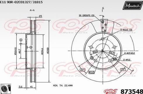 Maxtech 873548.0060 - Bremžu diski ps1.lv