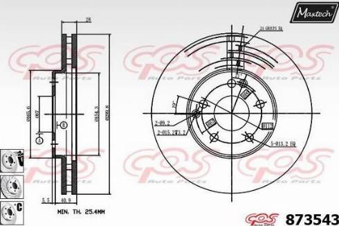 Maxtech 873543.6980 - Bremžu diski ps1.lv