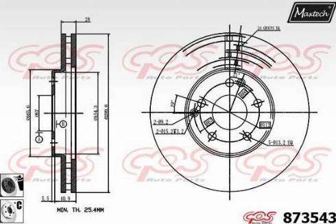 Maxtech 873543.6060 - Bremžu diski ps1.lv