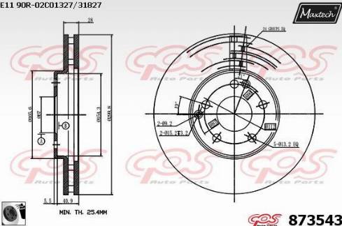 Maxtech 873543.0060 - Bremžu diski ps1.lv