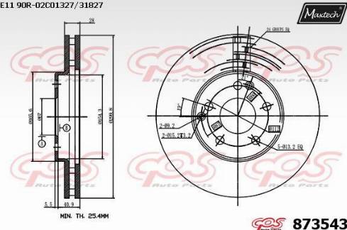 Maxtech 873543.0000 - Bremžu diski ps1.lv