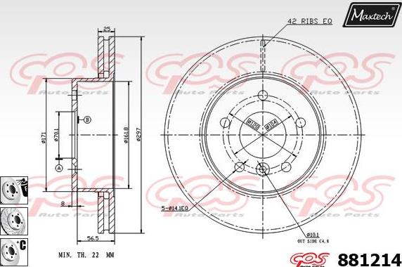 Maxtech 875602 - Bremžu diski ps1.lv