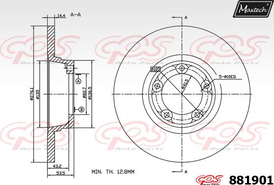 Maxtech 873558 - Bremžu diski ps1.lv