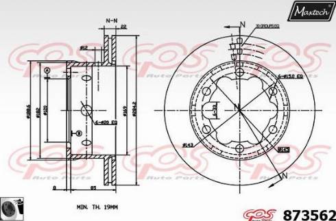 Maxtech 873562.0060 - Bremžu diski ps1.lv