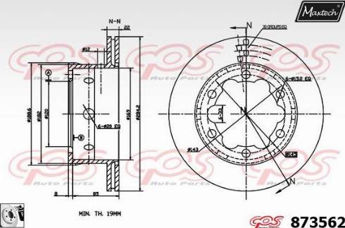 Maxtech 873562.0080 - Bremžu diski ps1.lv