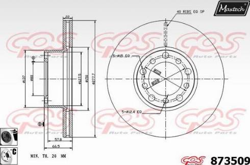 Maxtech 873509.6060 - Bremžu diski ps1.lv