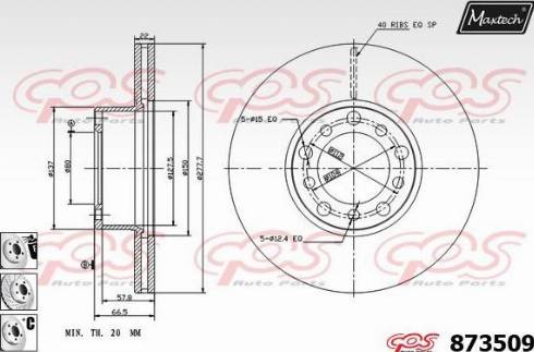 Maxtech 873509.6880 - Bremžu diski ps1.lv