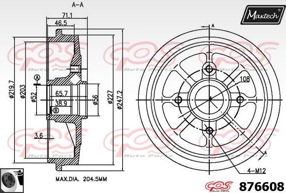 Maxtech 873509 - Bremžu diski ps1.lv