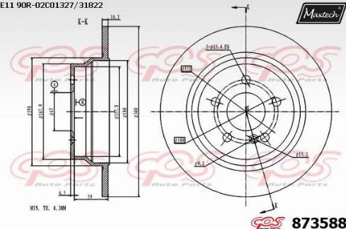 Maxtech 873588.0000 - Bremžu diski ps1.lv