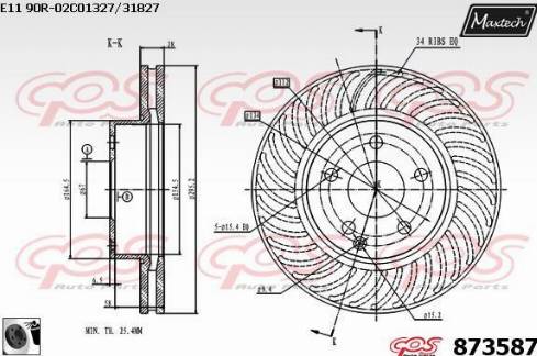 Maxtech 873587.0060 - Bremžu diski ps1.lv