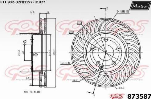 Maxtech 873587.0000 - Bremžu diski ps1.lv