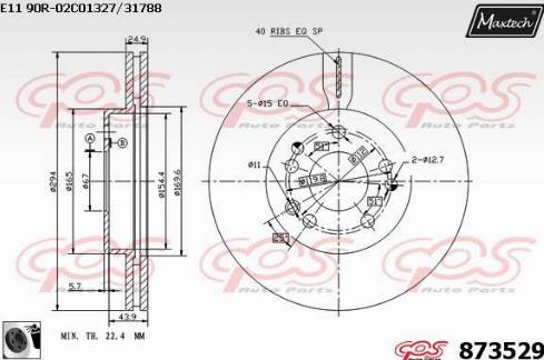 Maxtech 873529.0060 - Bremžu diski ps1.lv