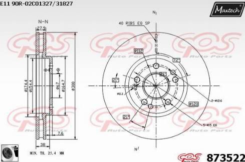 Maxtech 873522.0060 - Bremžu diski ps1.lv