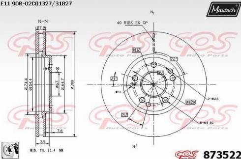 Maxtech 873522.0080 - Bremžu diski ps1.lv