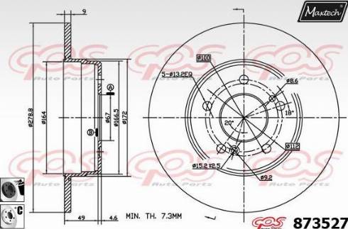 Maxtech 873527.6060 - Bremžu diski ps1.lv