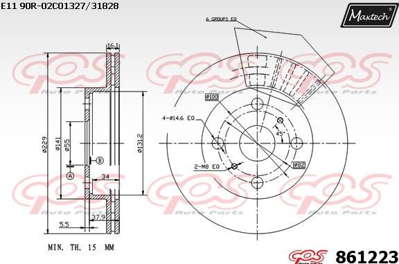 Maxtech 873571 - Bremžu diski ps1.lv