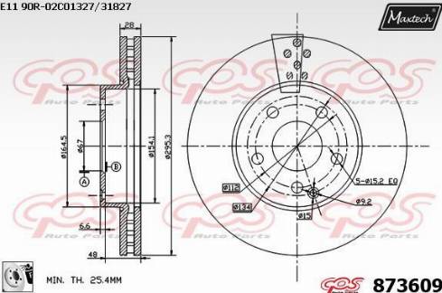 Maxtech 873609.0080 - Bremžu diski ps1.lv