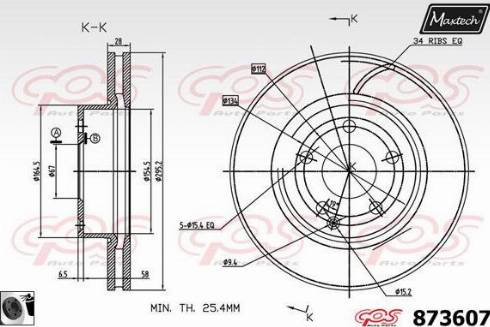 Maxtech 873607.0060 - Bremžu diski ps1.lv