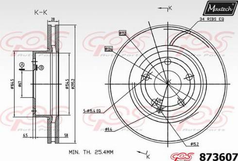 Maxtech 873607.0000 - Bremžu diski ps1.lv