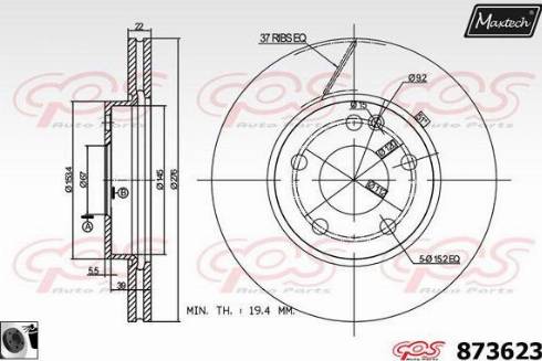 Maxtech 873623.0060 - Bremžu diski ps1.lv