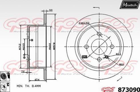 Maxtech 873090.6060 - Bremžu diski ps1.lv