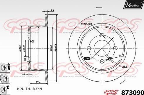 Maxtech 873090.6880 - Bremžu diski ps1.lv