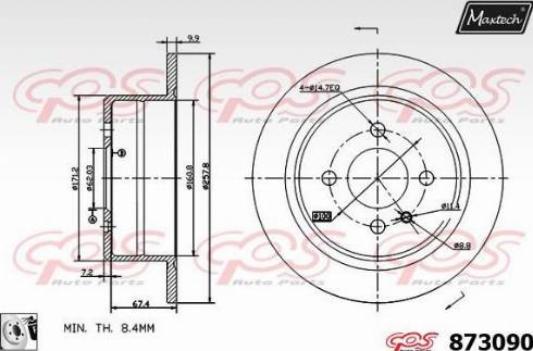 Maxtech 873090.0080 - Bremžu diski ps1.lv