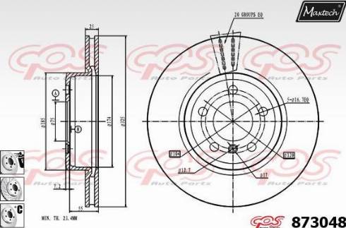 Maxtech 873048.6980 - Bremžu diski ps1.lv