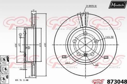 Maxtech 873048.6880 - Bremžu diski ps1.lv