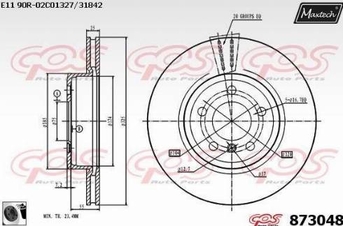 Maxtech 873048.0060 - Bremžu diski ps1.lv