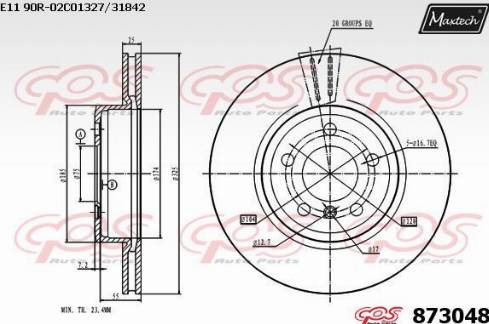 Maxtech 873048.0000 - Bremžu diski ps1.lv