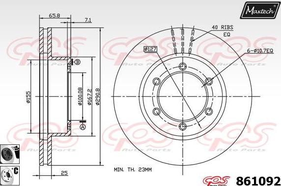 Maxtech 873048 - Bremžu diski ps1.lv