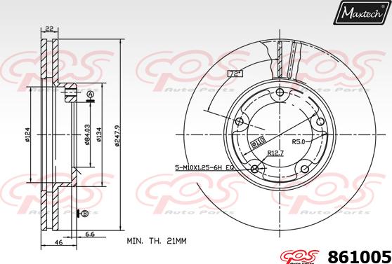 Maxtech 873043 - Bremžu diski ps1.lv