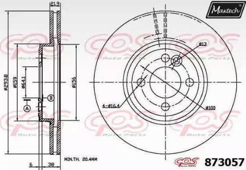 Maxtech 873057.6980 - Bremžu diski ps1.lv