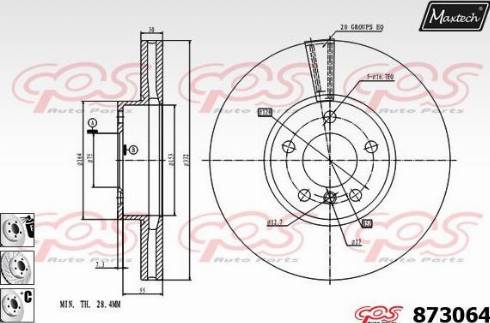 Maxtech 873064.6980 - Bremžu diski ps1.lv