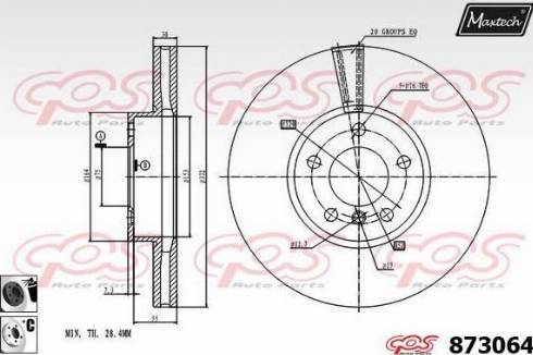 Maxtech 873064.6060 - Bremžu diski ps1.lv