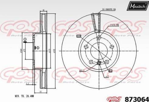 Maxtech 873064.0000 - Bremžu diski ps1.lv