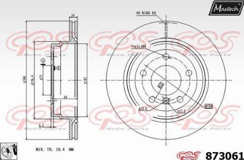 Maxtech 873061.0080 - Bremžu diski ps1.lv