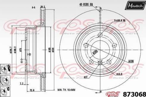 Maxtech 873068.6880 - Bremžu diski ps1.lv